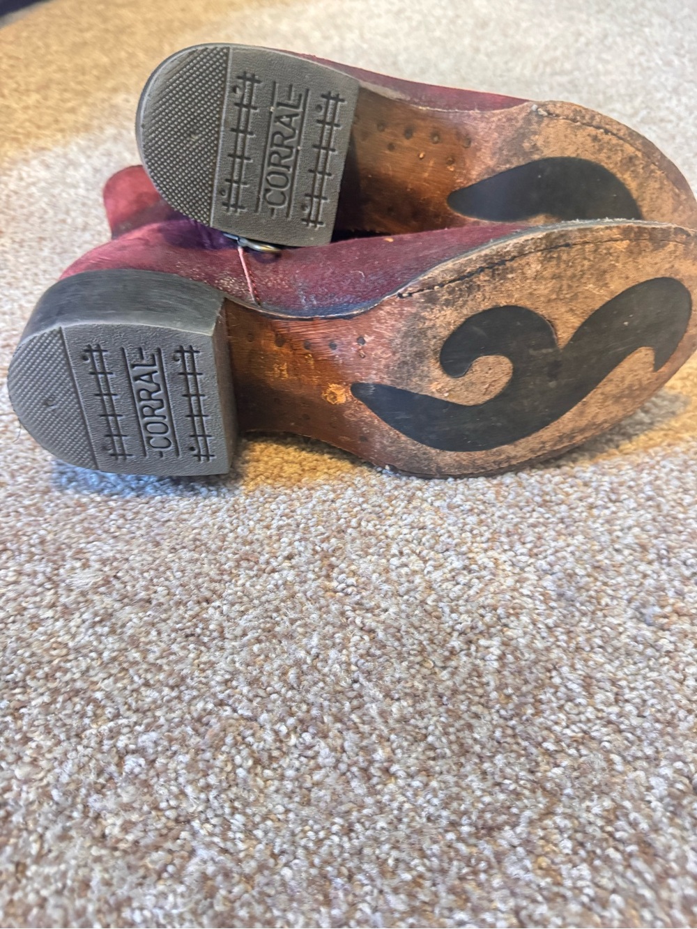 Corral Teal Patterned Boot Interior
